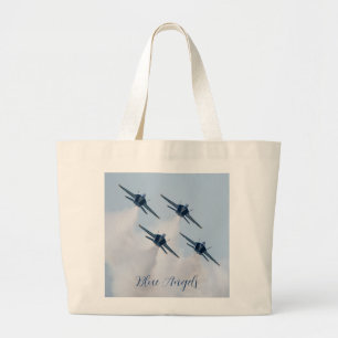 Tote Grande Bolsa de ângulos azuis