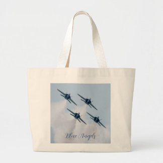 Tote Grande Bolsa de ângulos azuis