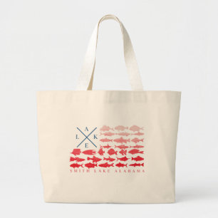 Tote Grande Bolsa de Bandeira de Pesca Smith Lake Alabama