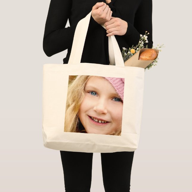 TOTE GRANDE BOLSA DE BOLSA DE DE  PERSONALIZADAS FOTOGRÁFICAS  (Frente (produto))
