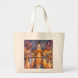 Tote Grande Bolsa de Burlington Vermont Rua Church e Lago