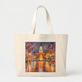 Tote Grande Bolsa de Burlington Vermont Rua Church e Lago