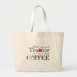 Tote Grande Bolsa de café do professor