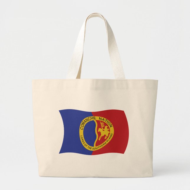 Tote Grande Bolsa de Compras da Bandeira da Nação Comanche (Frente)