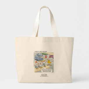 Tote Grande Bolsa de Compras Divertida de Frango Atravessando 