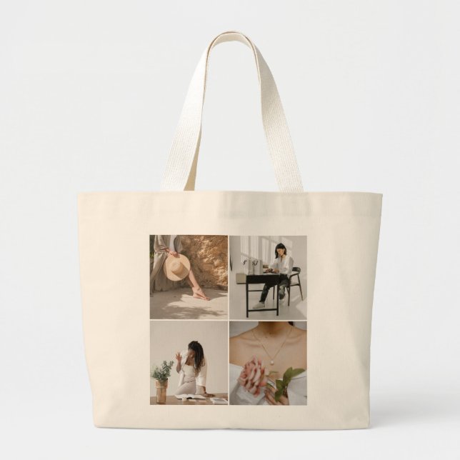 Tote Grande Bolsa de Compras Feminina Fofa (Frente)
