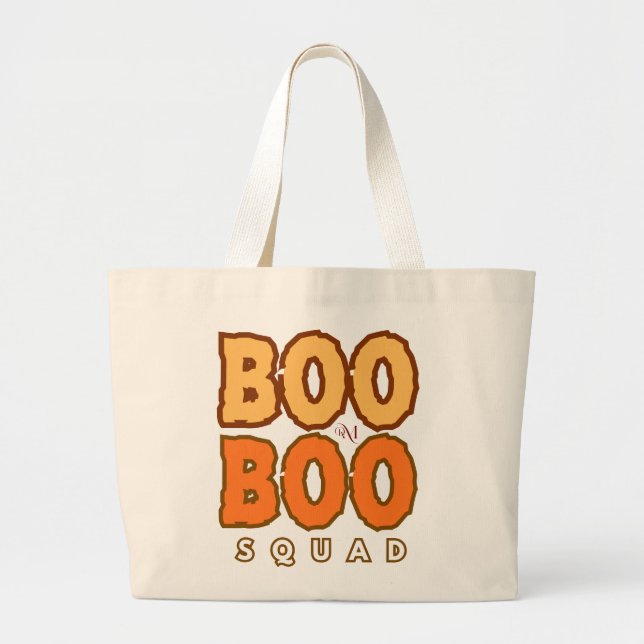 Tote Grande Bolsa de Compras: HALLOWEEN Boo (Frente)