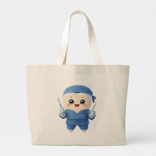 Tote Grande Bolsa de Compras Jumbo Cirurgião Dentista Fofo – D