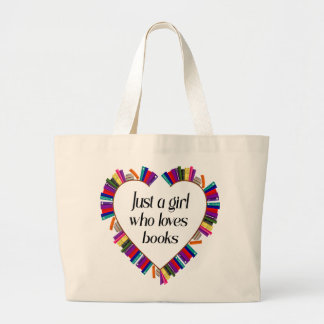 Tote Grande Bolsa de Compras para Amante de Livros