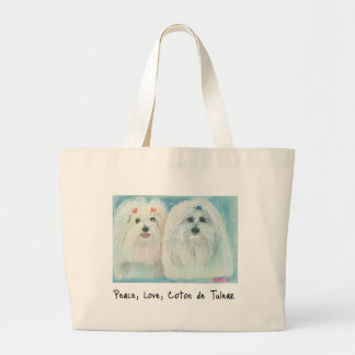Tote Grande Bolsa de Coton de Tulear