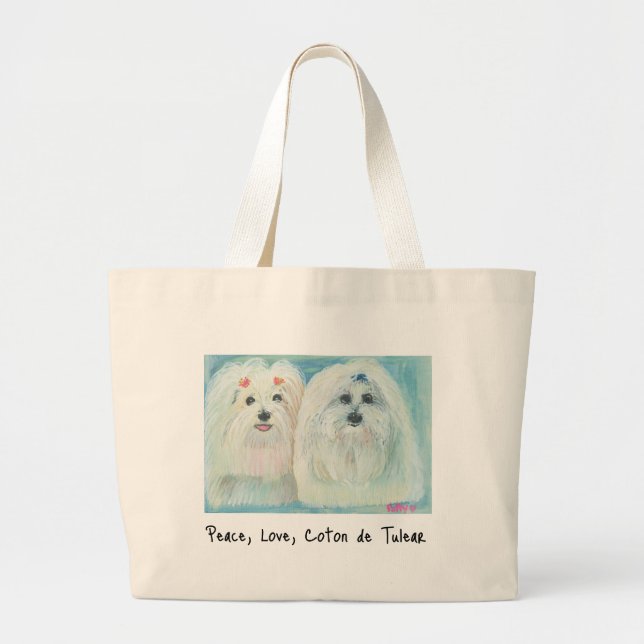Tote Grande Bolsa de Coton de Tulear (Frente)