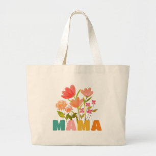 Tote Grande Bolsa de Flor da Mamãe