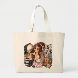 Tote Grande Bolsa de Fotógrafo Câmera de Fotógrafa Feminina