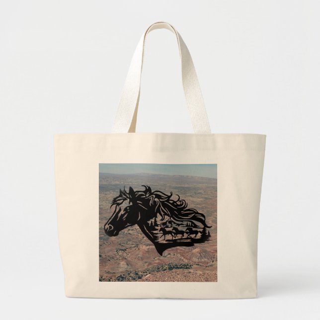 Tote Grande Bolsa de fundo plano da bacia de lavagem da areia (Frente)