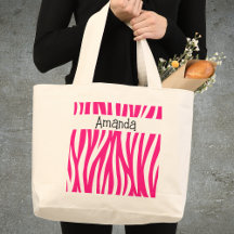 Bolsa de impressão animal ondulada rosa quente