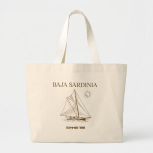 Tote Grande Bolsa de Lona Baja Sardinia - Roupas de Iate de Lu