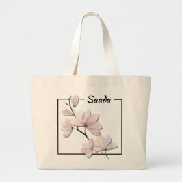 Tote Grande Bolsa de Lona Elegant Magnolia