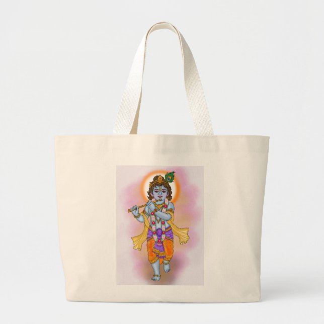 Tote Grande Bolsa de Lord Krishna (Frente)
