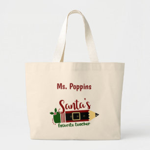 Tote Grande Bolsa de Natal do Professor