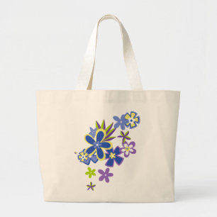 Tote Grande Bolsa de praia de Flores de Hula Pesada