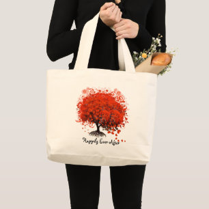 Tote Grande Bolsa de praia de lua de mel com folhas de folhas