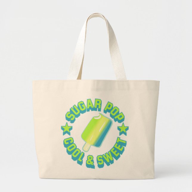 Tote Grande Bolsa de praia de Pop de açúcar (Frente)