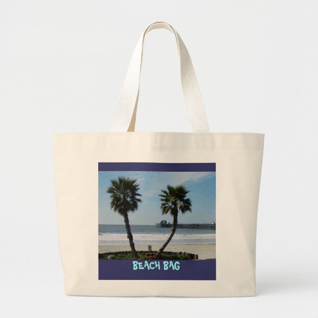 Tote Grande Bolsa de praia PALMS (Frente)