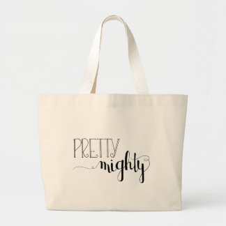 Tote Grande Bolsa de Praia Reutilizável com Letra à Mão Pretty