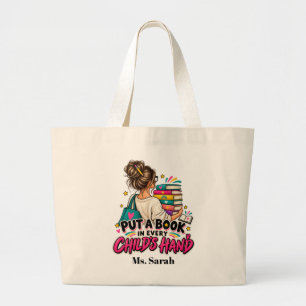 Tote Grande Bolsa de presente personalizada para professor de
