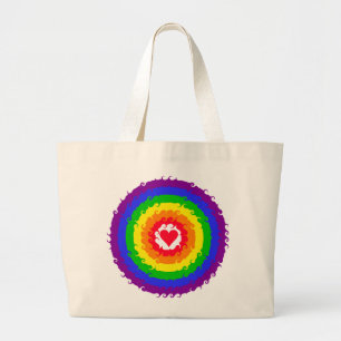 Tote Grande Bolsa de Roda Arco-íris
