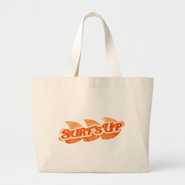Tote Grande Bolsa de surfistas laranja "Surf" (Frente)