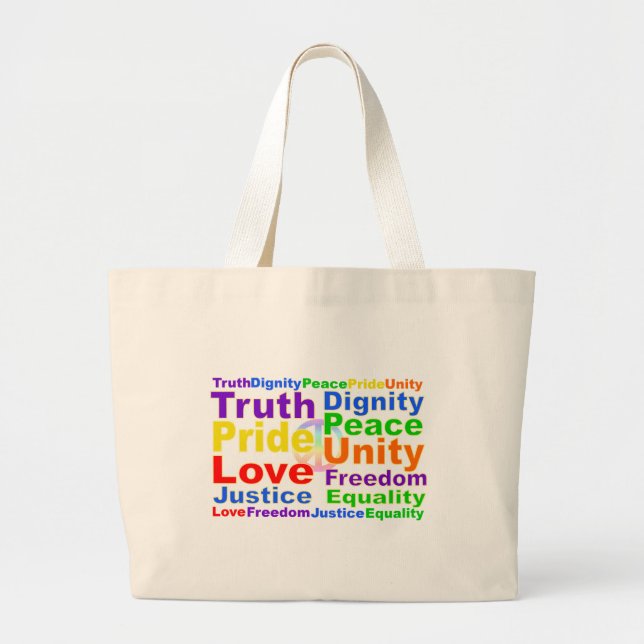 Tote Grande Bolsa de Valores do Arco-Íris (Frente)