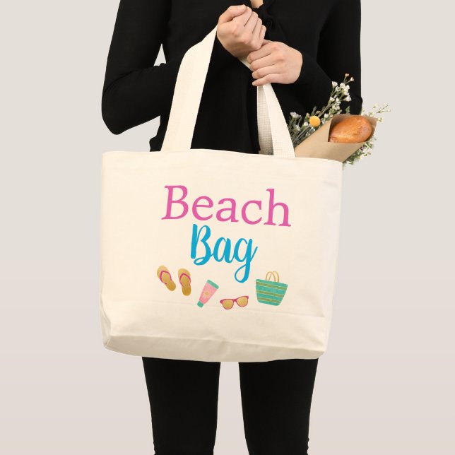 Tote Grande Bolsa de Verão de bolsa de praia oceânica (Frente (produto))