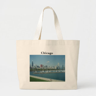 Tote Grande Bolsa do bolsa da skyline de Chicago