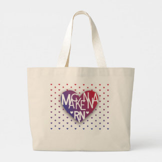 Tote Grande Bolsa do coração de Mackenna RN Lover