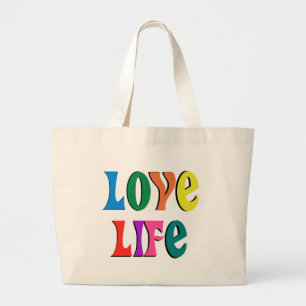 Tote Grande BOLSA do LOVE LIFE ~ personalizável ~uma mensagem
