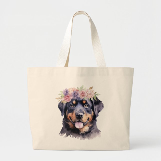 Tote Grande Bolsa do Rottweiler (Frente)
