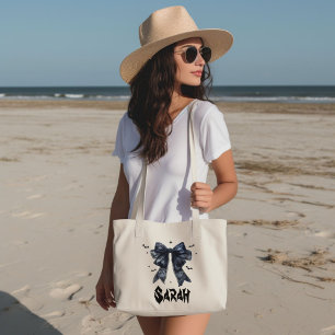 Tote Grande Bolsa Gótico Arco Bachelorette Bridesmaid, preto