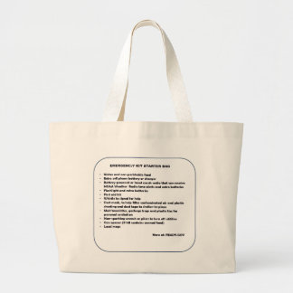 Tote Grande Bolsa Inicial de Kit de Emergência