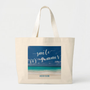Tote Grande Bolsa Jumbo Bolsa de praia Personalizado Azul
