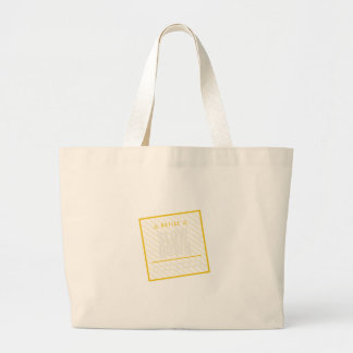 Tote Grande Bolsa Jumbo com Faixa de Cuidado para Desacelerar