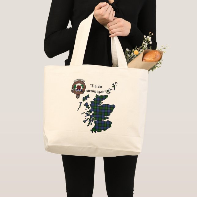 Tote Grande Bolsa Jumbo do Crachá MacEwan/MacEwen Clan (Frente (produto))