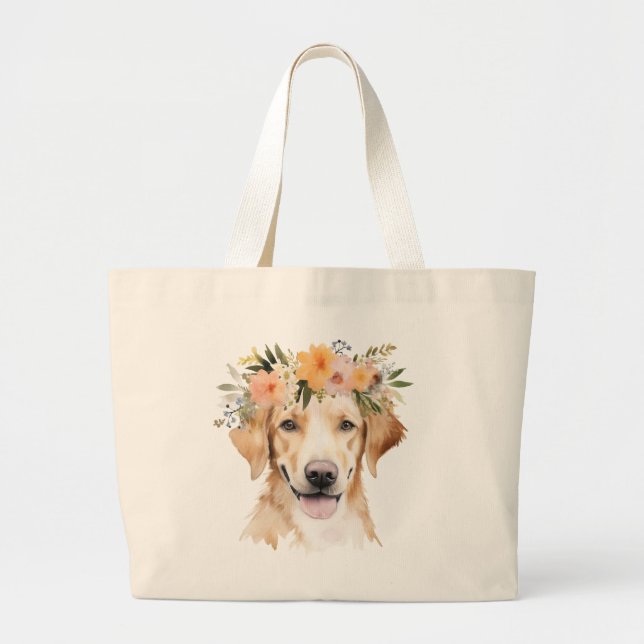 Tote Grande Bolsa Jumbo do ouro Retriever (Frente)