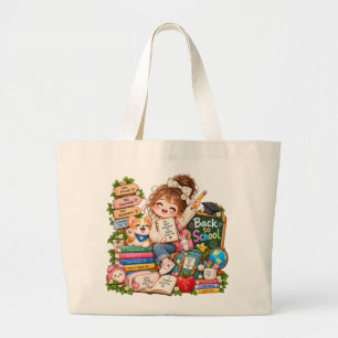 Tote Grande Bolsa Jumbo Kawaii Amigos da Escola