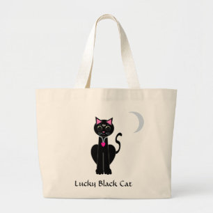 Tote Grande Bolsa Jumbo Lucky Black Cat