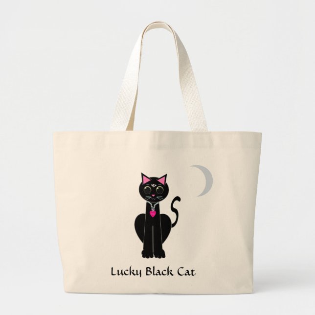 Tote Grande Bolsa Jumbo Lucky Black Cat (Frente)