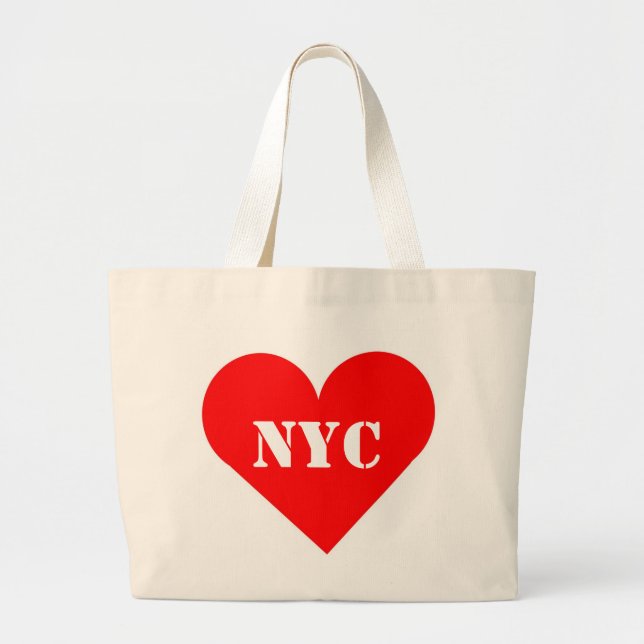 Tote Grande Bolsa Jumbo Red Heart NYC (Frente)