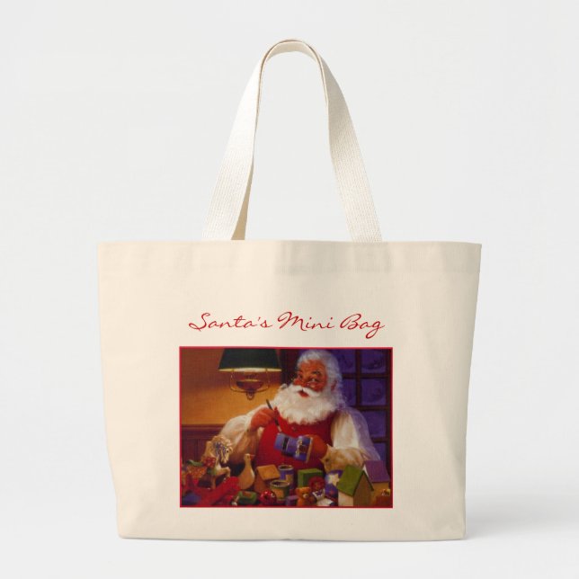 Tote Grande Bolsa Mini do Papai Noel (Frente)