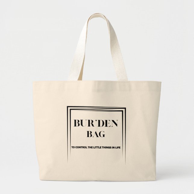 TOTE GRANDE BOLSA MODERNA DE ALGODÃO NATURAL FEMININA BUR'DEN (Frente)