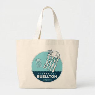Tote Grande Bolsa - Natação de tartaruga - Buellton.Art